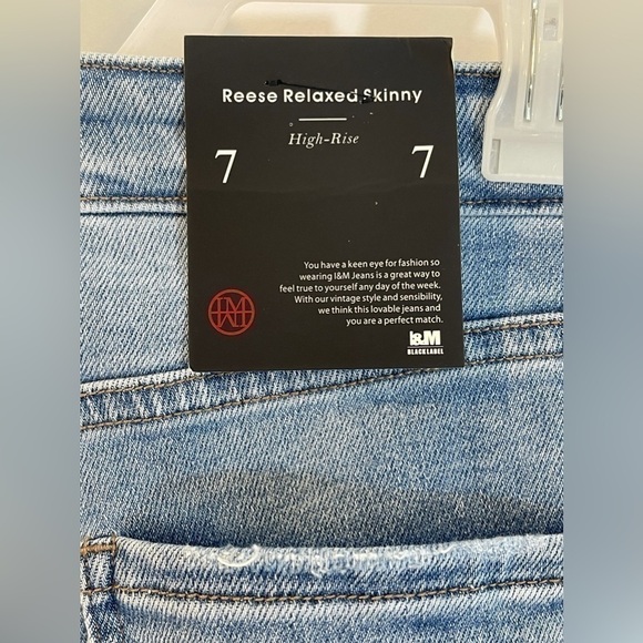 L & M Black Label Hi-Rise Skinny Distressed Jean Juniors 7 - Picture 7 of 11